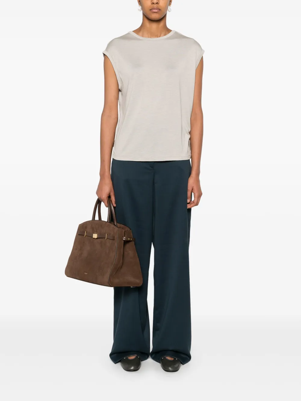 Herno Tanktop met logoplakkaat - Beige