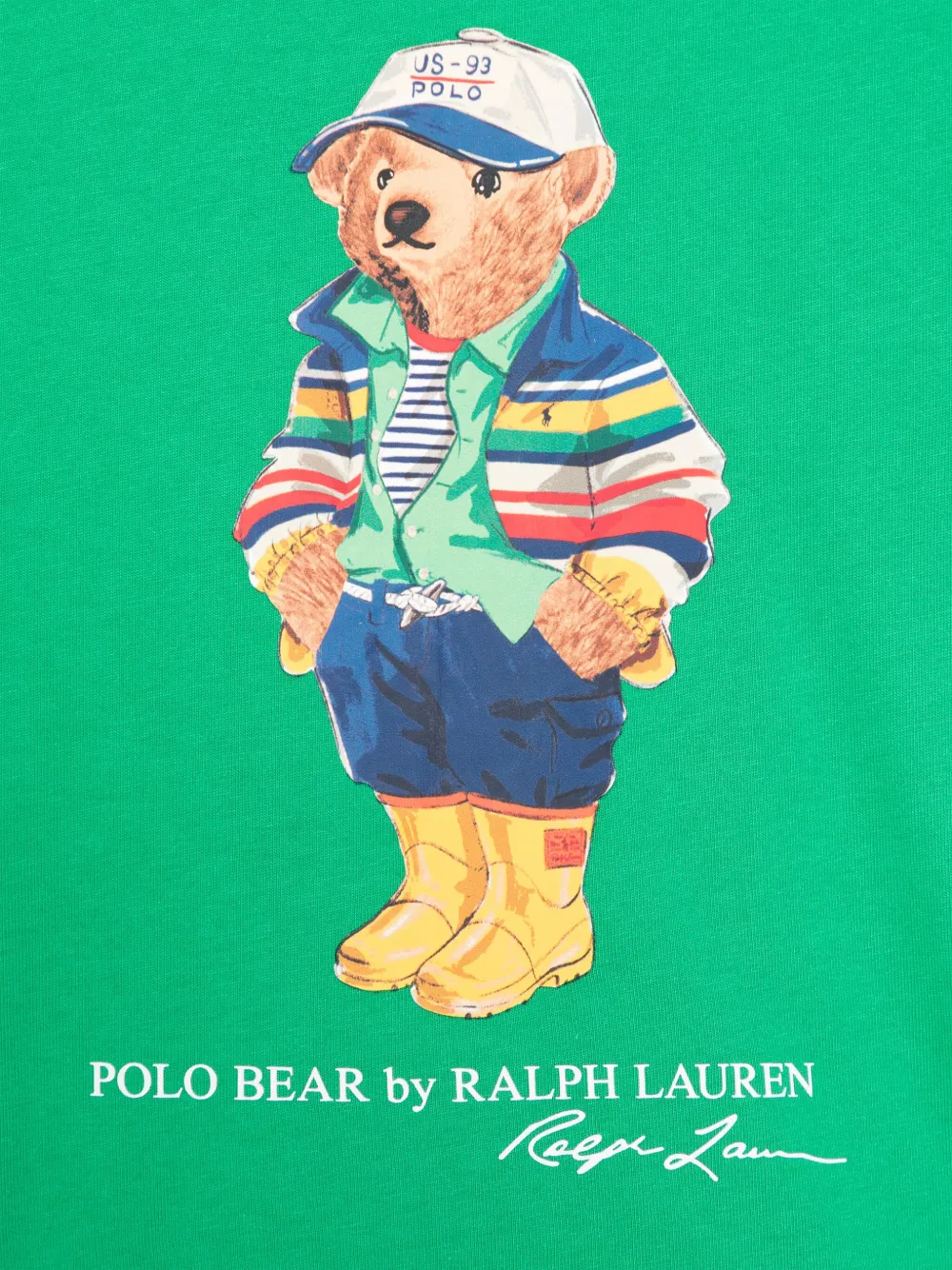 POLO RALPH LAUREN KIDS T-shirt met teddybeerprint Groen