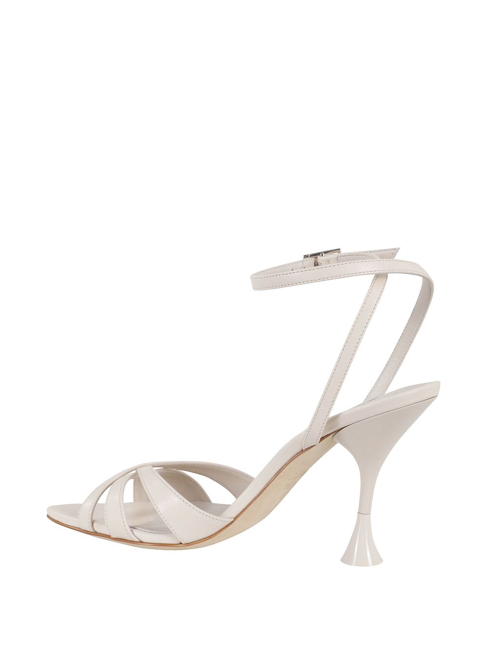 3juin 95mm leather sandals White