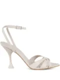 3juin 95mm leather sandals - White