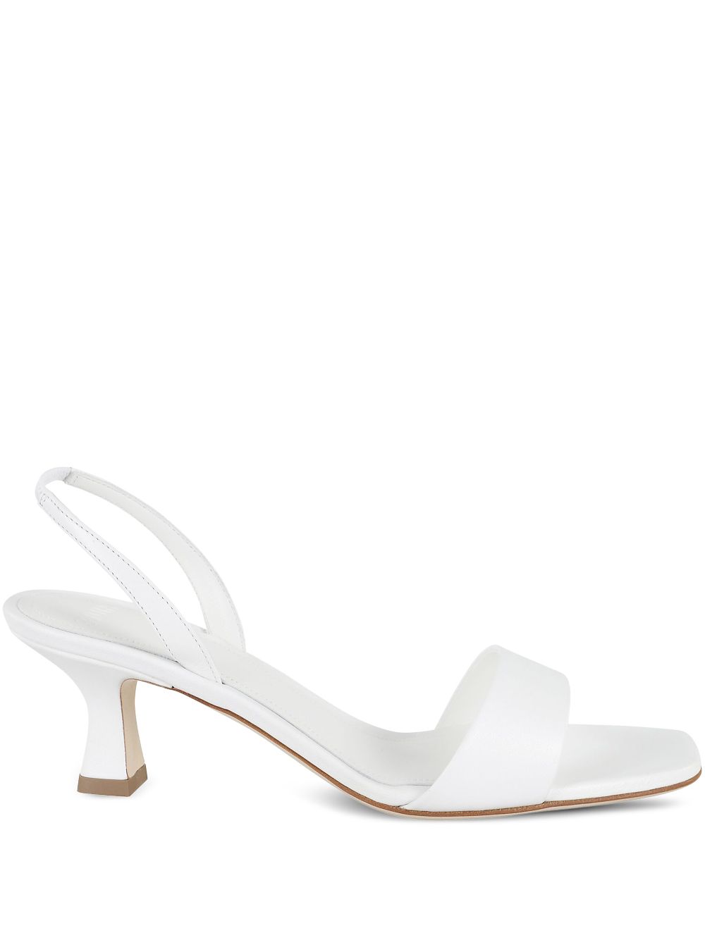 3juin 55mm leather sandals - White