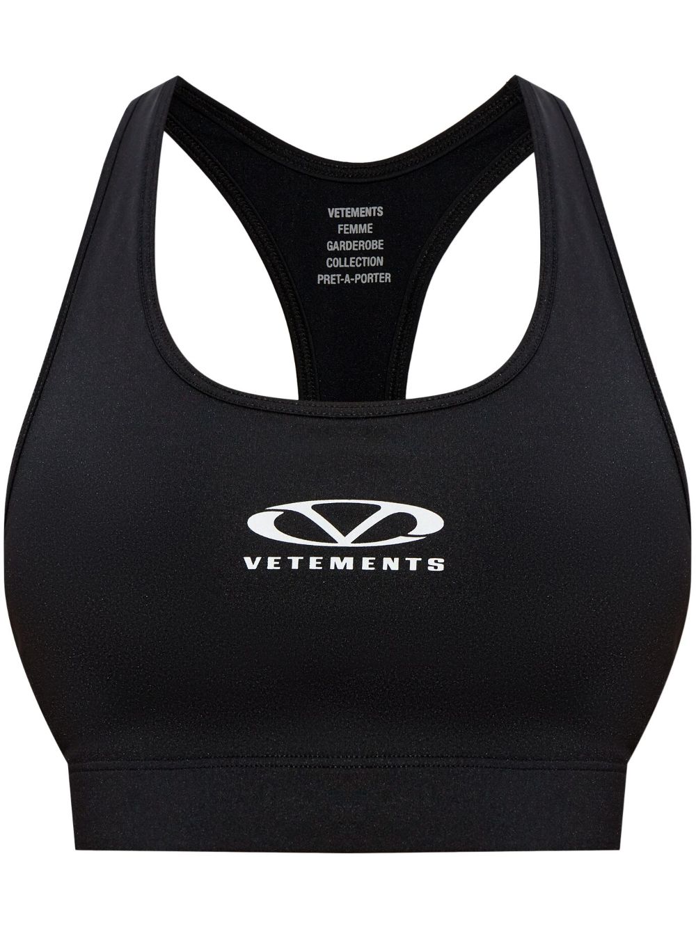 VETEMENTS logo-print top – Black