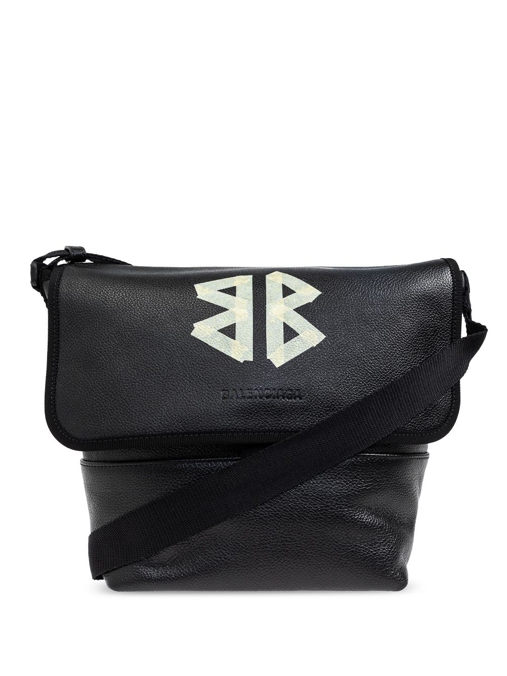 Balenciaga leather messenger bag - Black