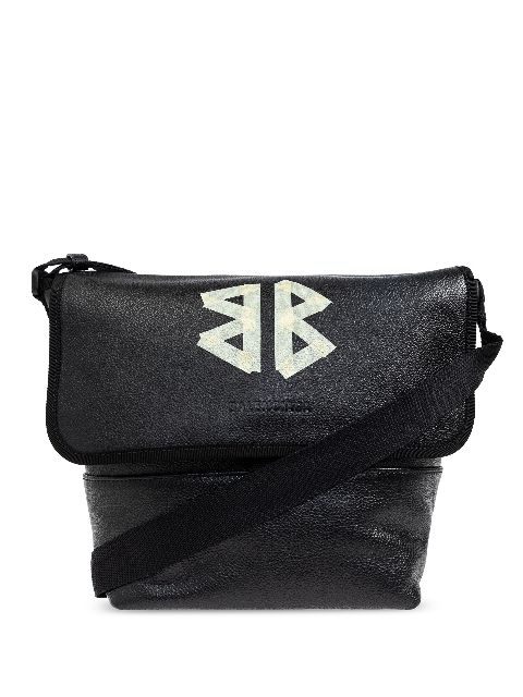 Balenciaga bolso messenger con sello del logo