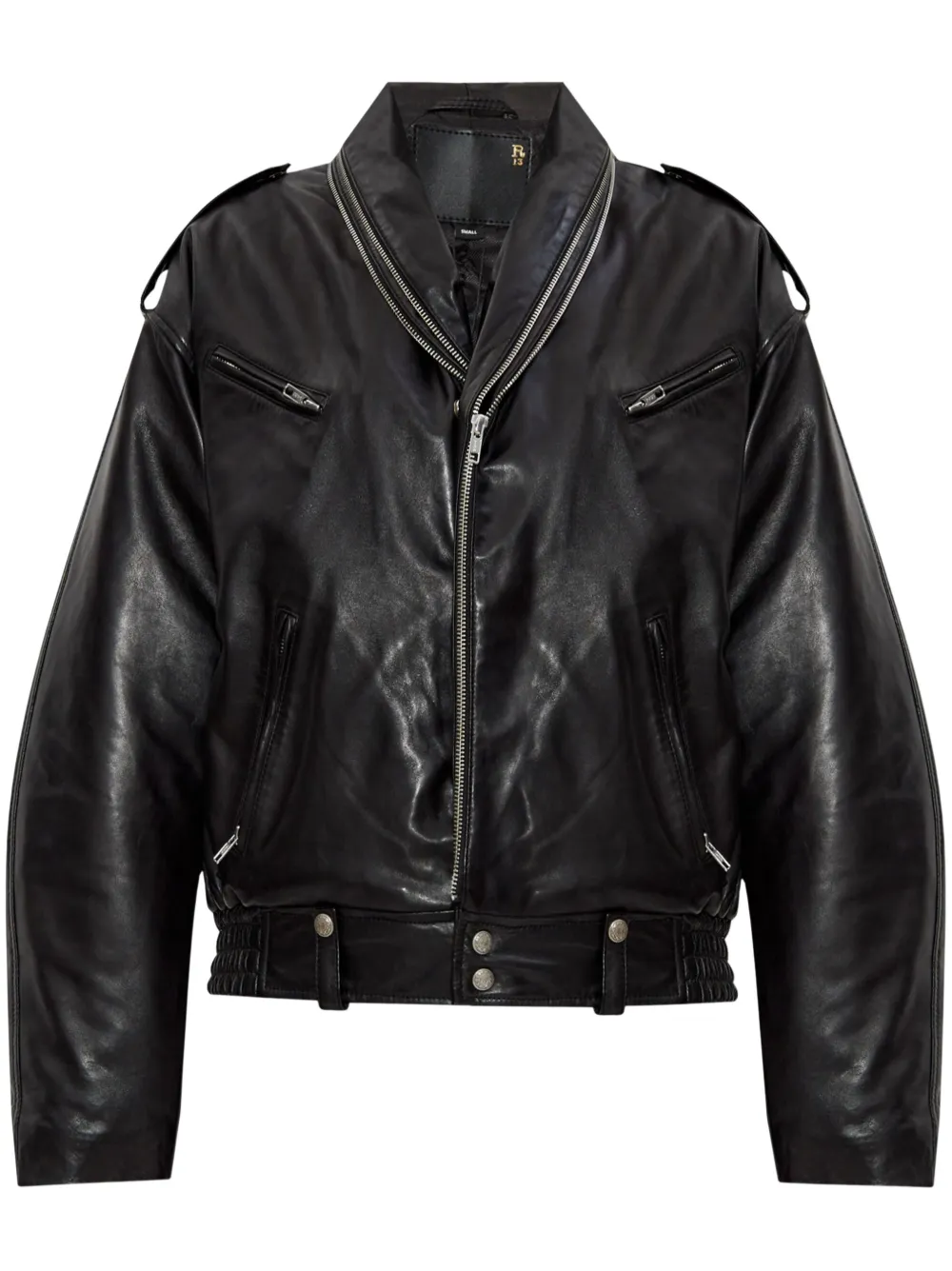 Motorcycle zip-collar jacket