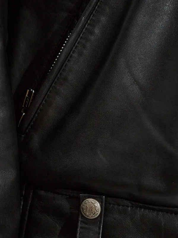 R13 アールサーティーン モーターサイクルジャケット R13 Motorcycle zip-collar Jacket | Black | FARFETCH
