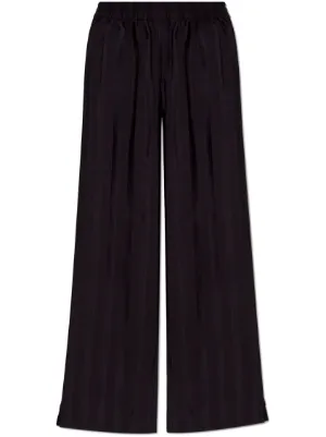 【送料&関税込】Golden Goose Maewa Straight-leg Trousers Golden Goose logo-patch straight-leg Trousers | Black | FARFETCH