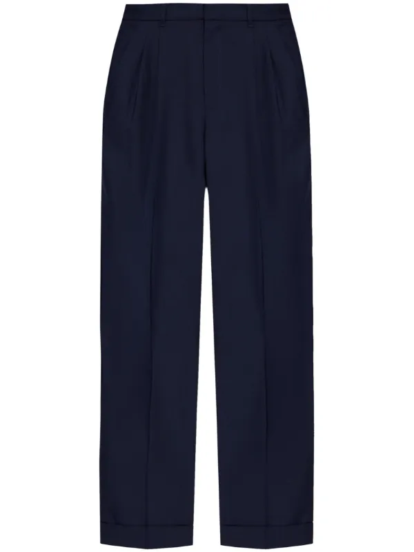 Casablanca Creased Straight-leg Trousers in Blue
