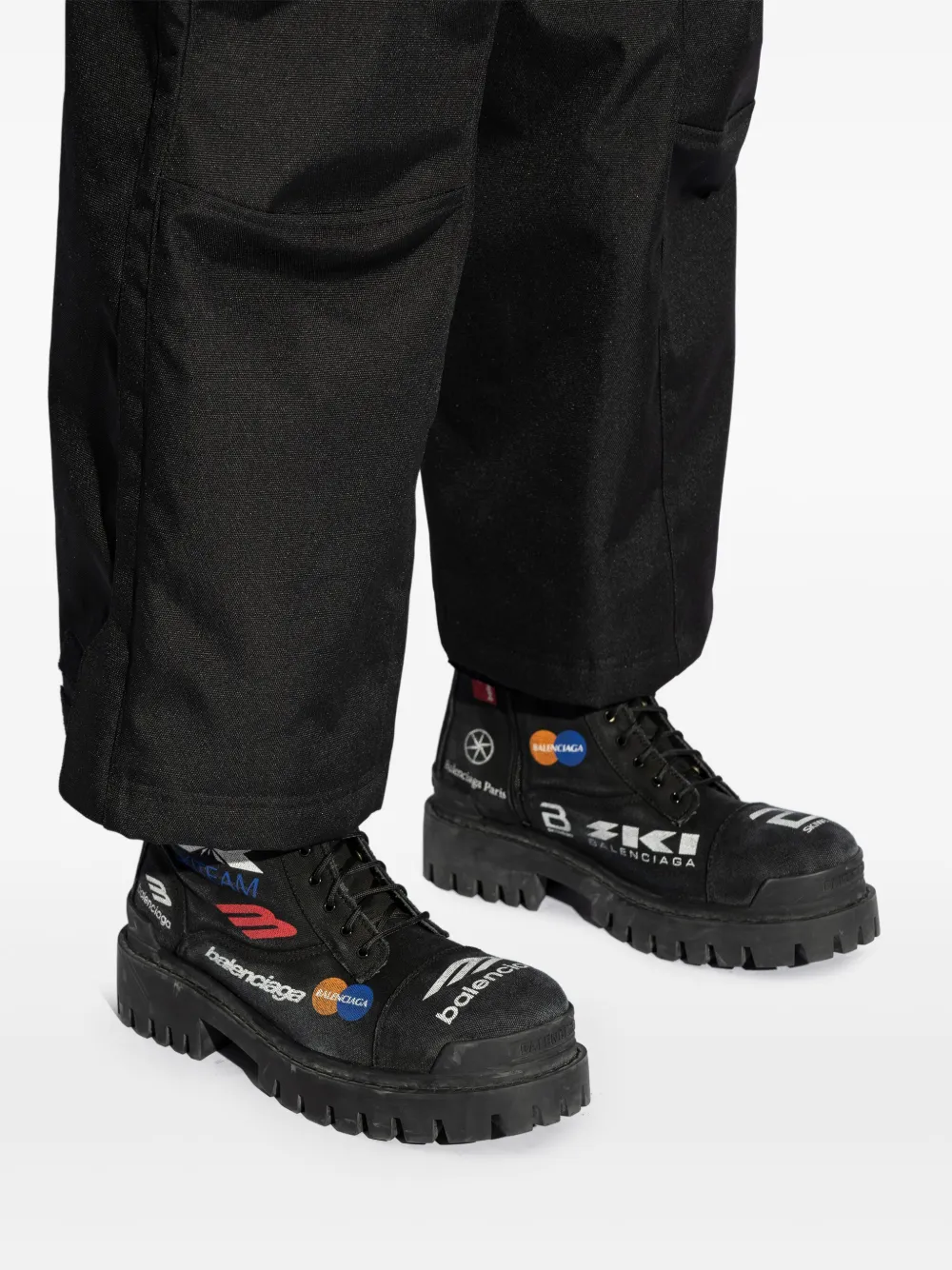 個人装備 BALENCIAGA combat strike Boots Men's Combat Strike Boot in Black | Balenciaga US