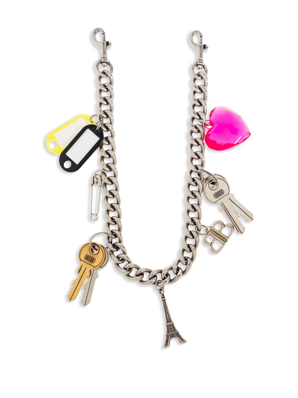 Balenciaga multi-charm keychain - Silver