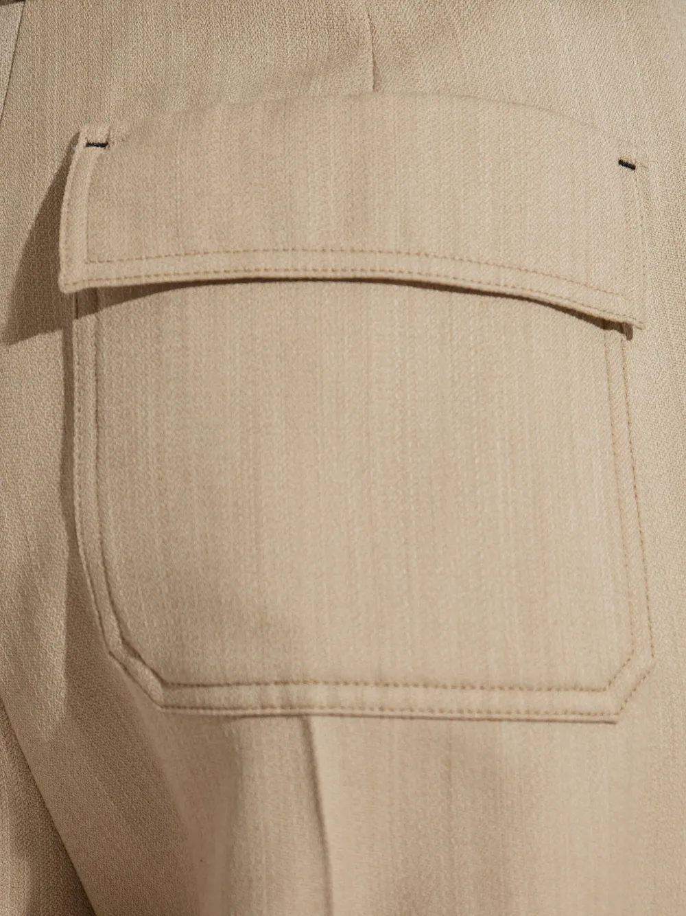Victoria Beckham Maxi broek met omgeslagen pijpen Beige