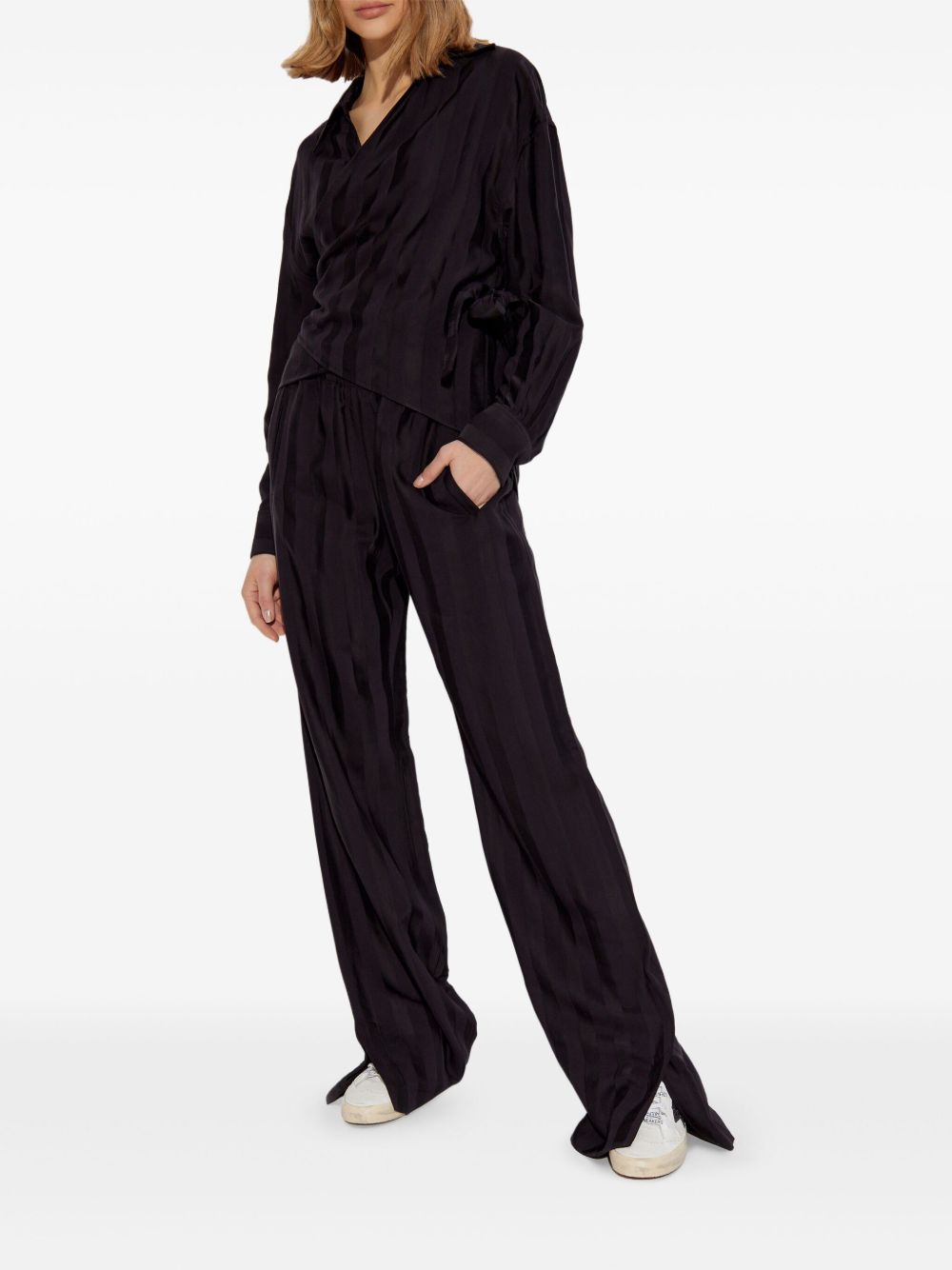 Golden Goose striped blouse - Black