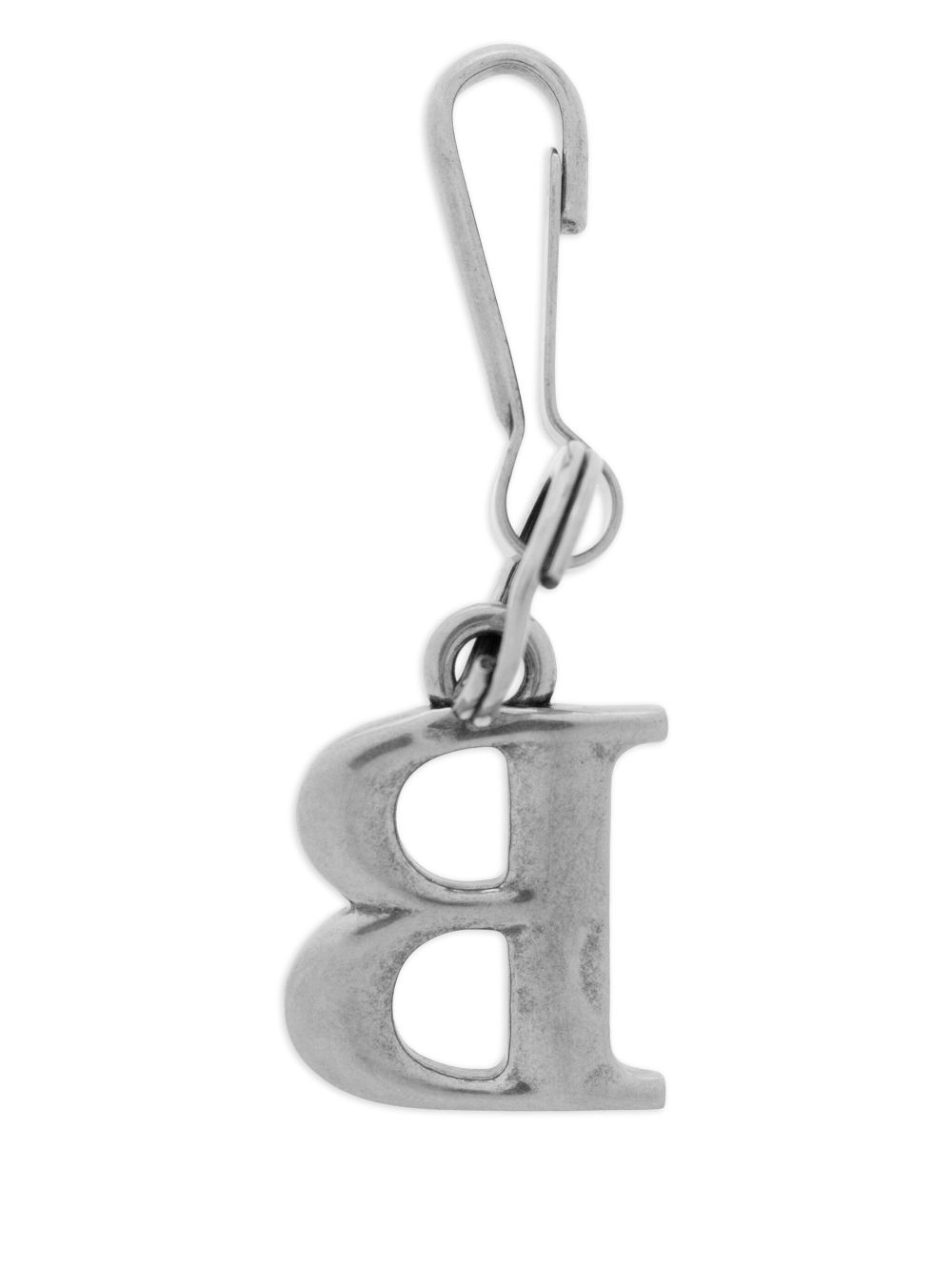 Balenciaga letter-charm keyring - Silver