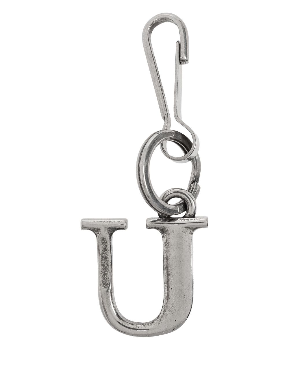 Balenciaga letter-charm keyring - Silver