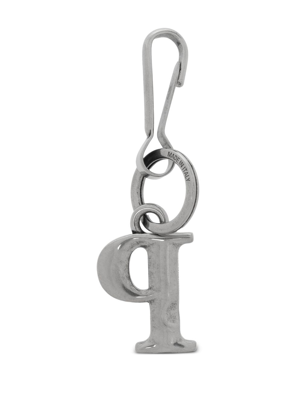 Balenciaga letter-charm keyring - Silver