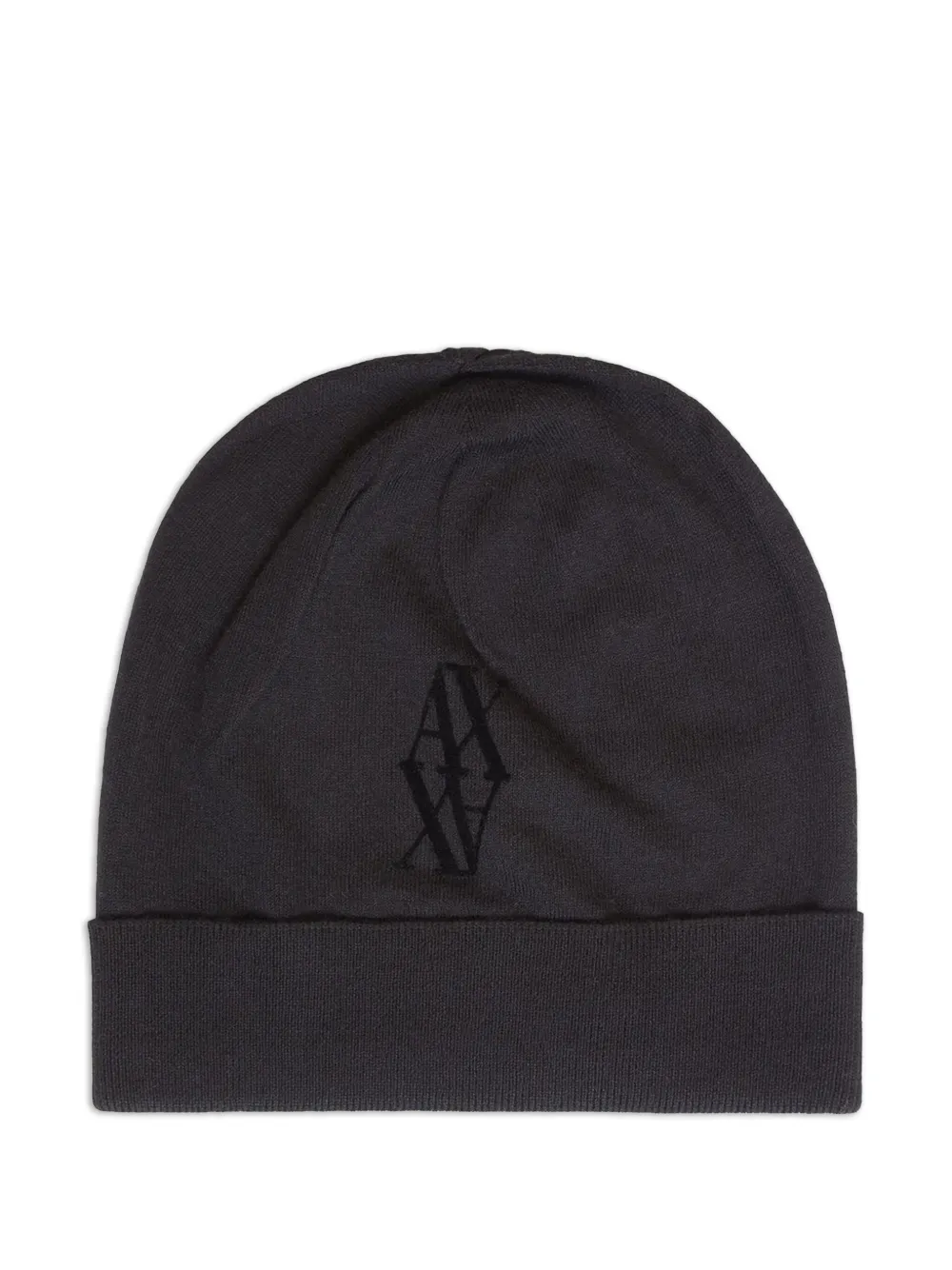 Armani Exchange logo-embroidered beanie hat - Grigio