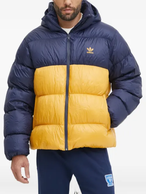 adidas colour-block design padded jacket