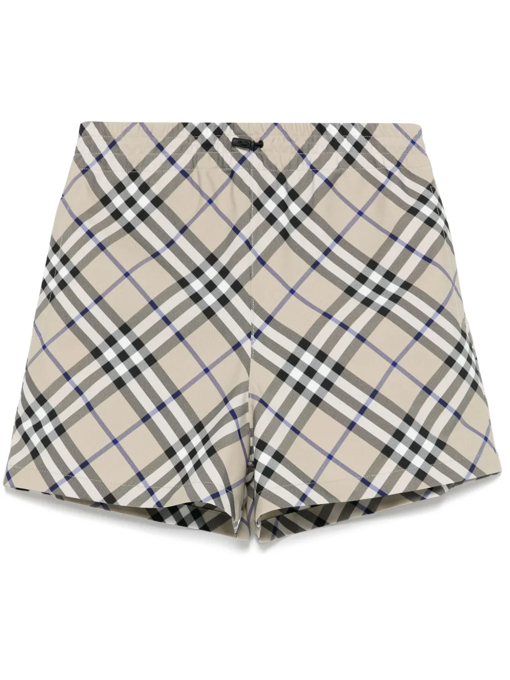 Burberry Geruite shorts Grijs