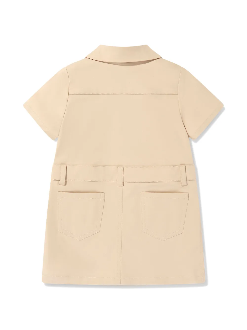 Fendi Kids Jurk met geborduurd logo Beige