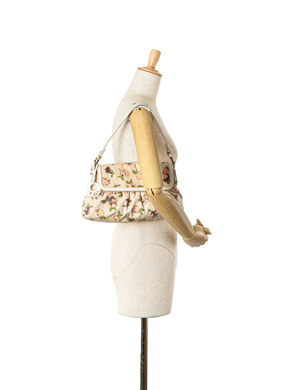 Fendi Pre-Owned 2000-2010 Small Zucca Canvas Rose Chef shoulder bag - Bruin