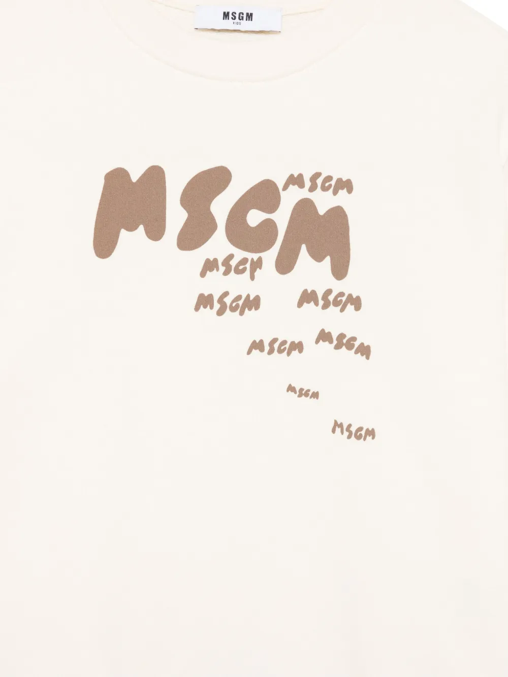 MSGM Kids Sweater met logoprint Beige