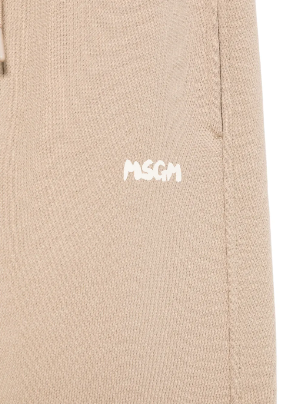 MSGM Kids Trainingsbroek met logoprint Beige