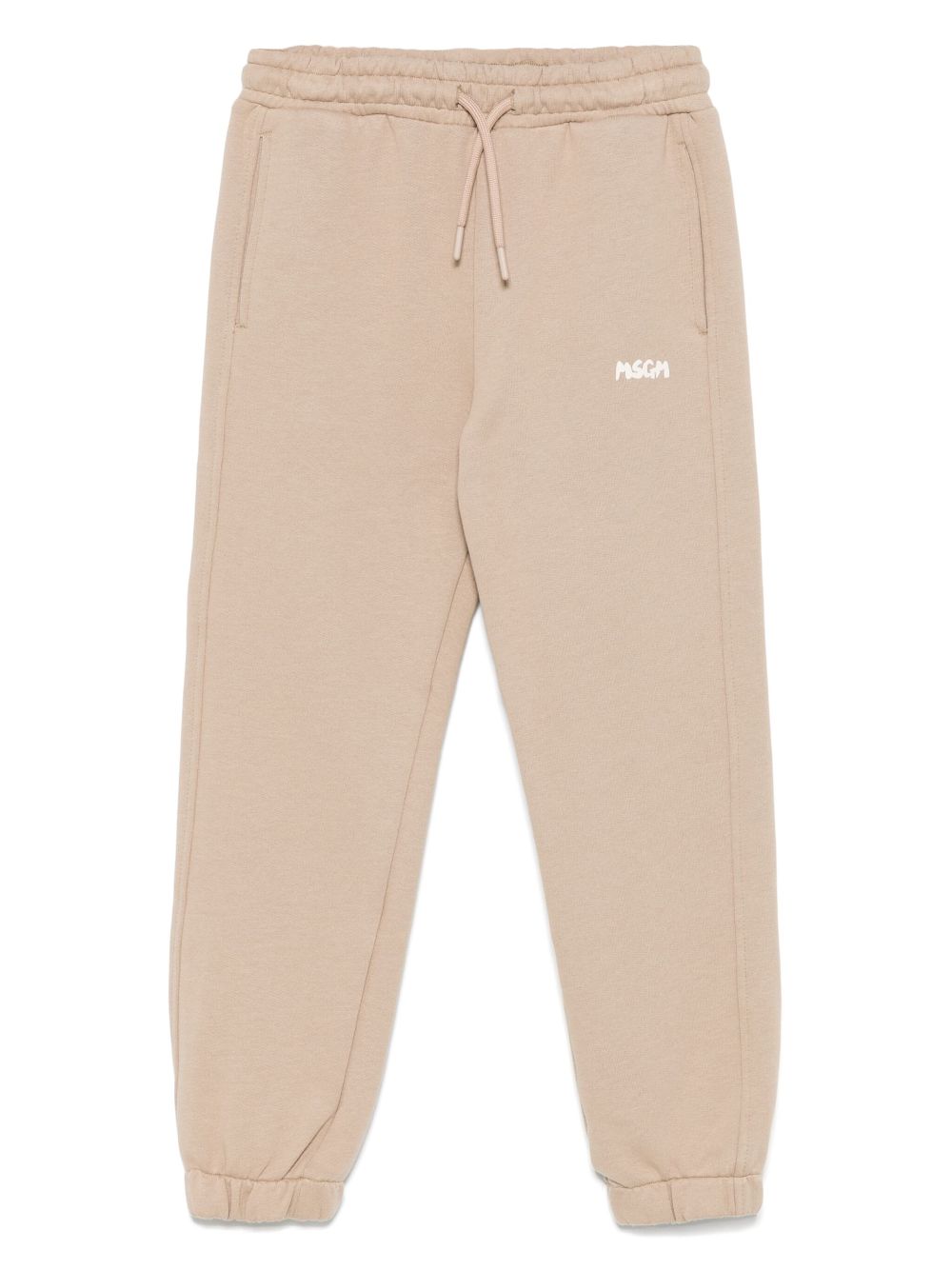 MSGM Kids logo-print track pants - Neutrals