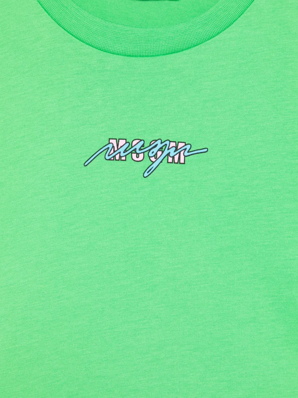 MSGM Kids Cropped T-shirt Groen