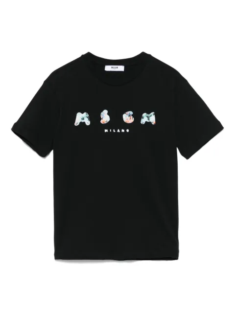 MSGM Kids playera con logo estampado