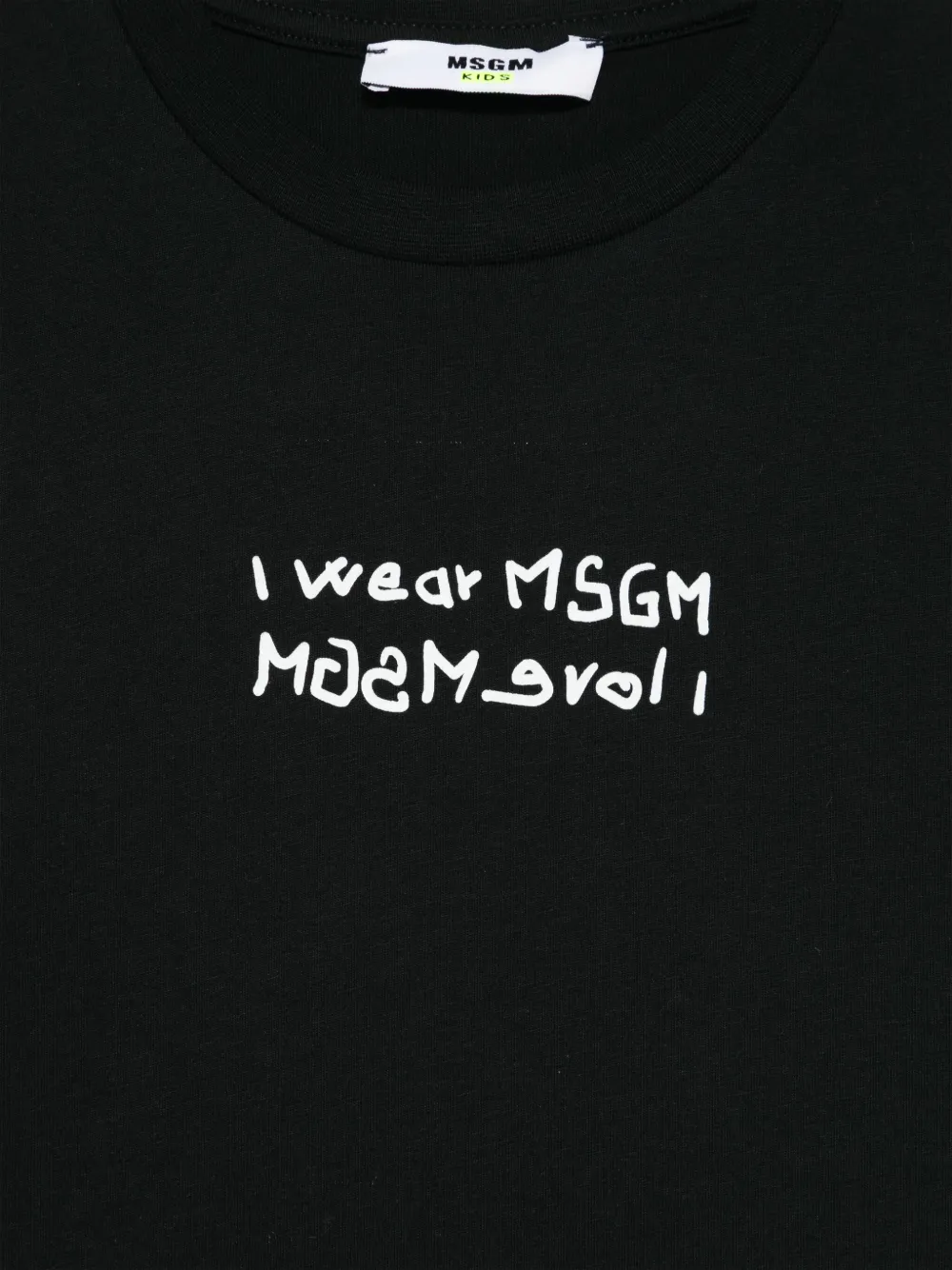 MSGM Kids Jersey T-shirt Zwart