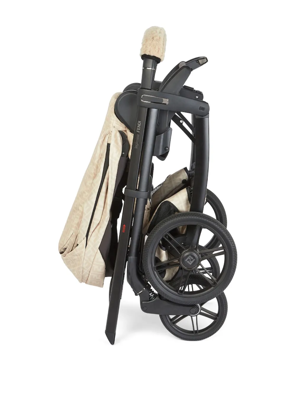 Fendi Kids Compacte kinderwagen met FF-print Beige