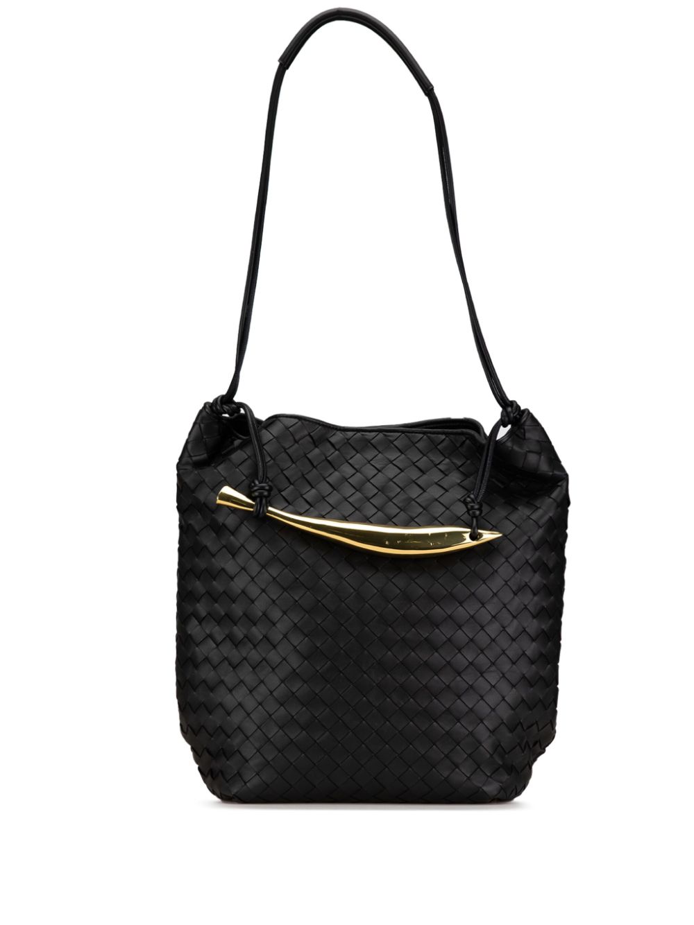 Bottega Veneta Pre-Owned 2012-2024 Lambskin Intrecciato Sardine Hobo satchel - Black