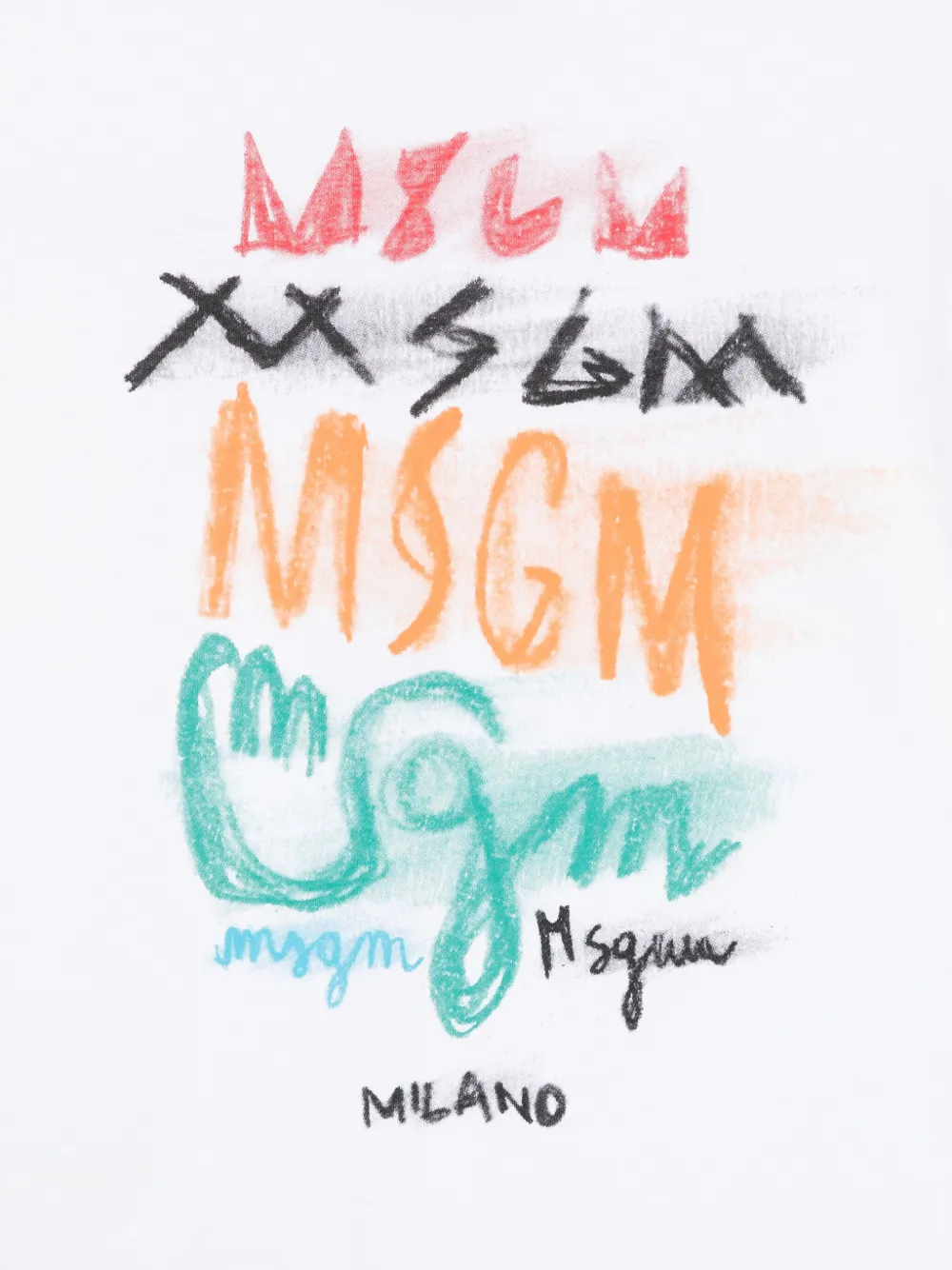 MSGM Kids T-shirt met logoprint Wit