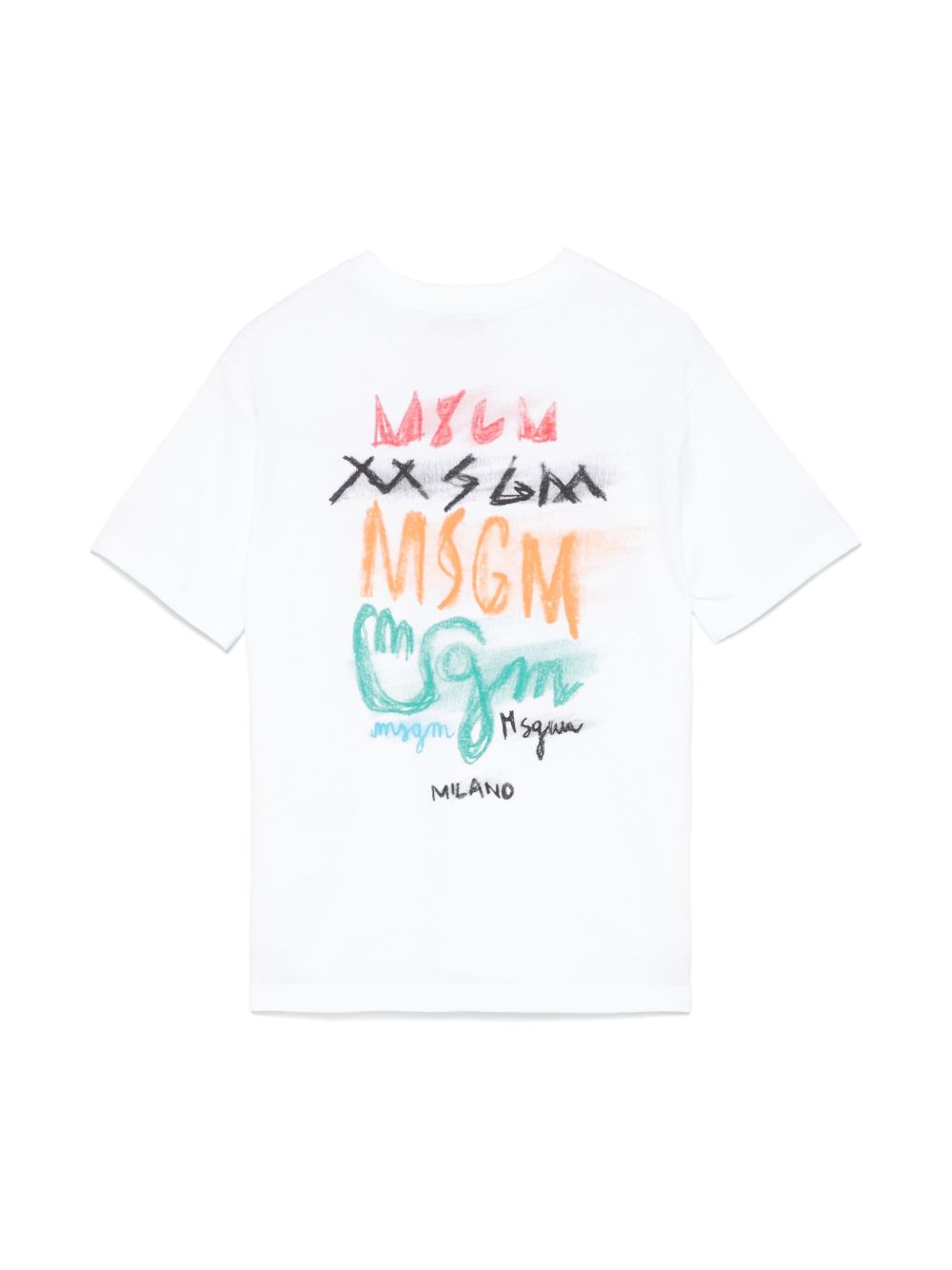 MSGM Kids T-shirt met logoprint - Wit