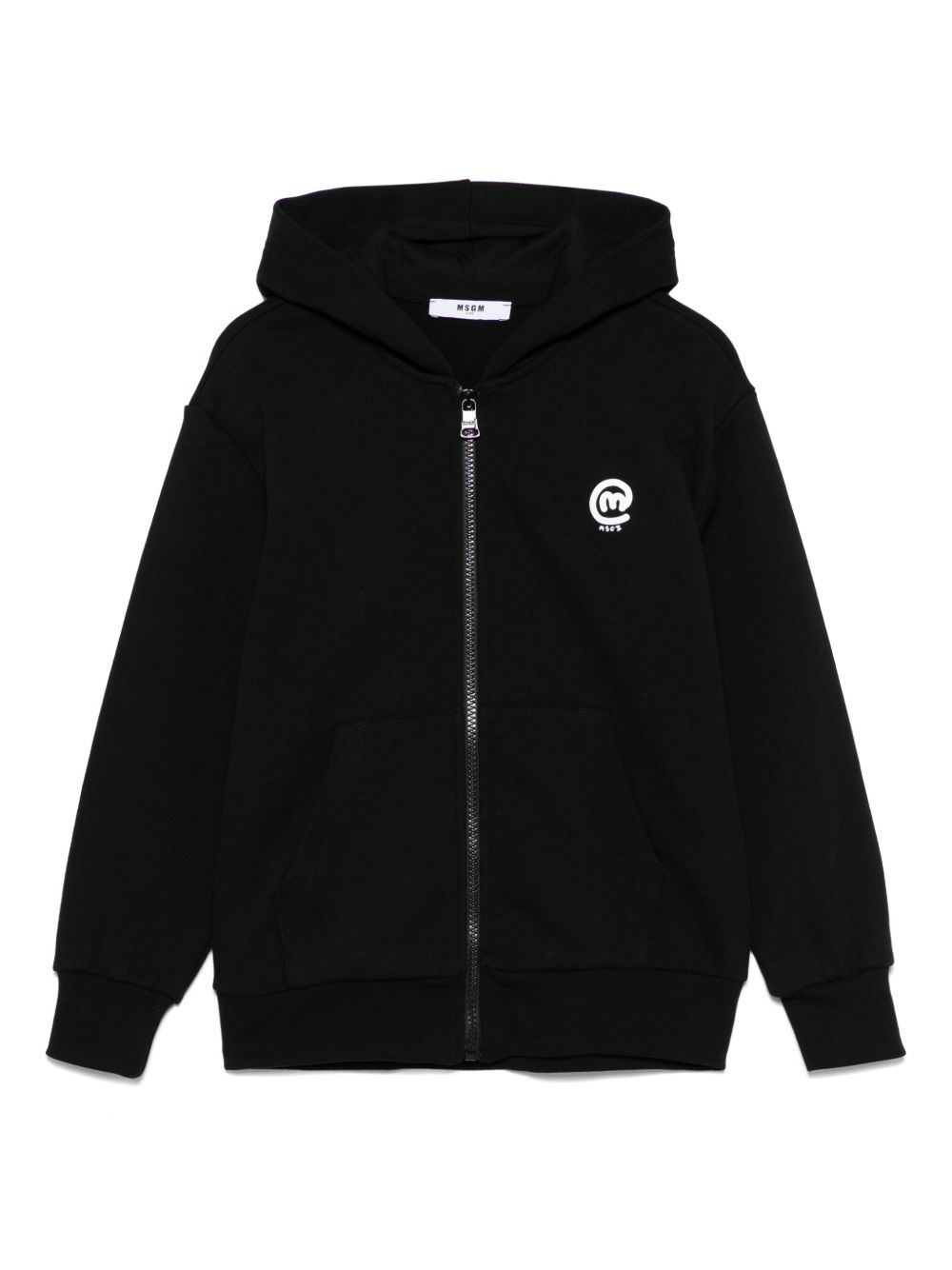 MSGM Kids Hoodie met logoprint Zwart