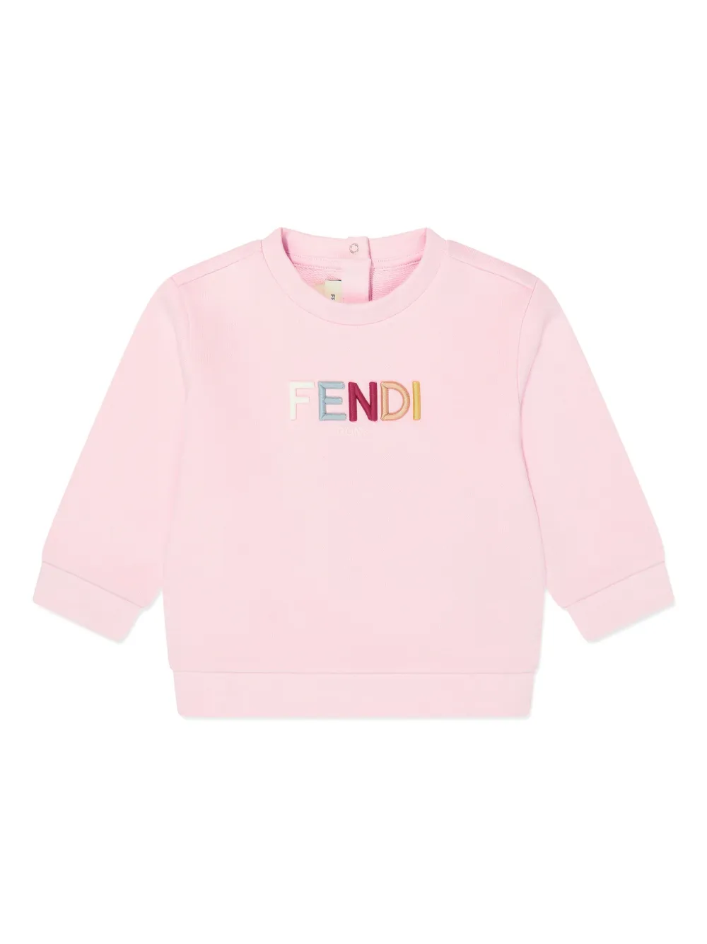 Fendi Kids sweat à logo brodé - Rose Fendi Kids sweat à logo brodé - Rose