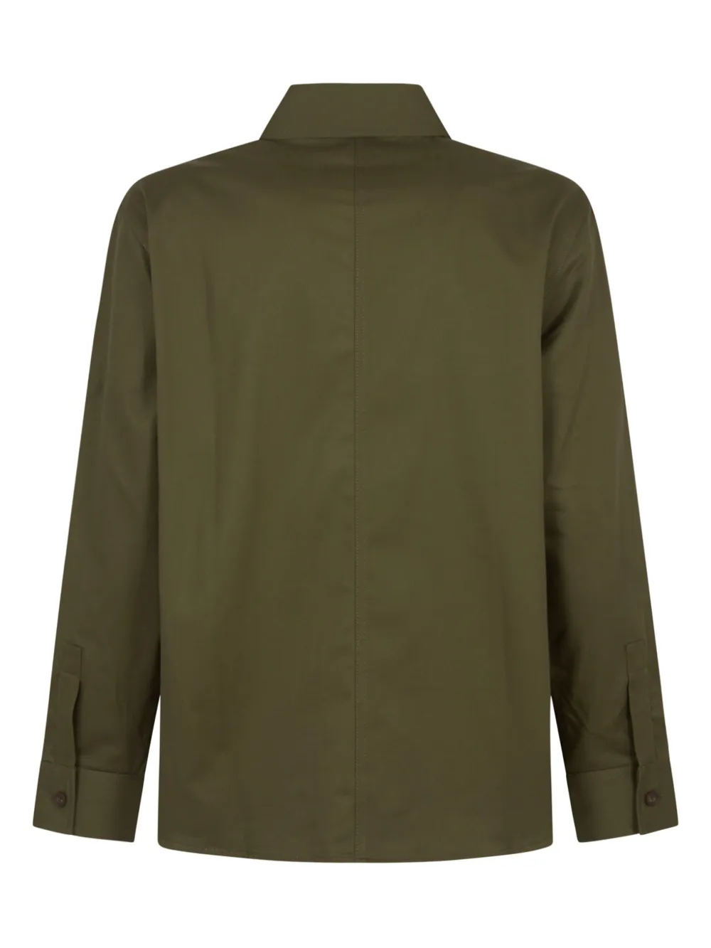Maison Kitsuné embroidered-logo shirt - Groen