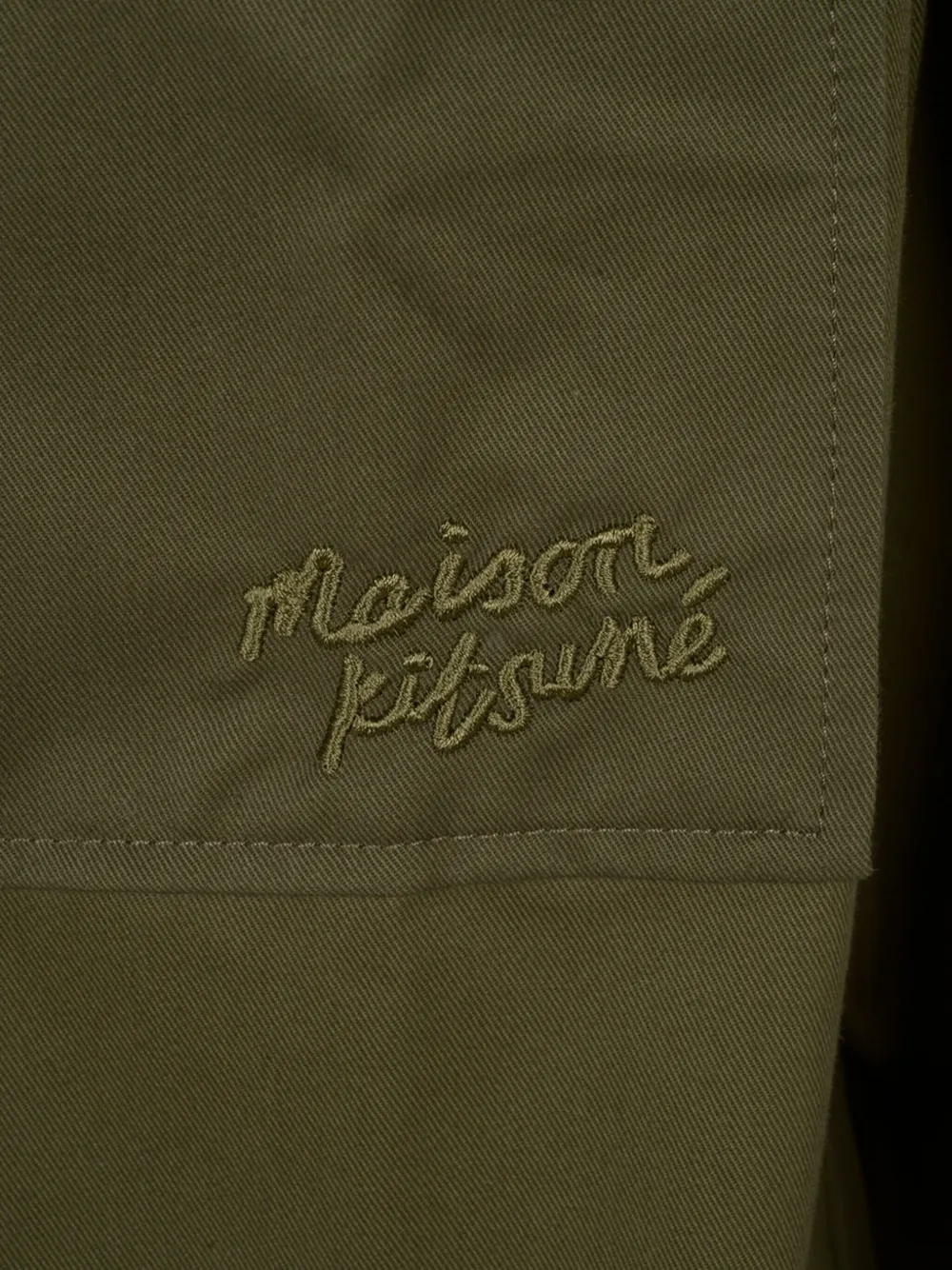 Maison Kitsuné Overhemd met geborduurd logo Groen