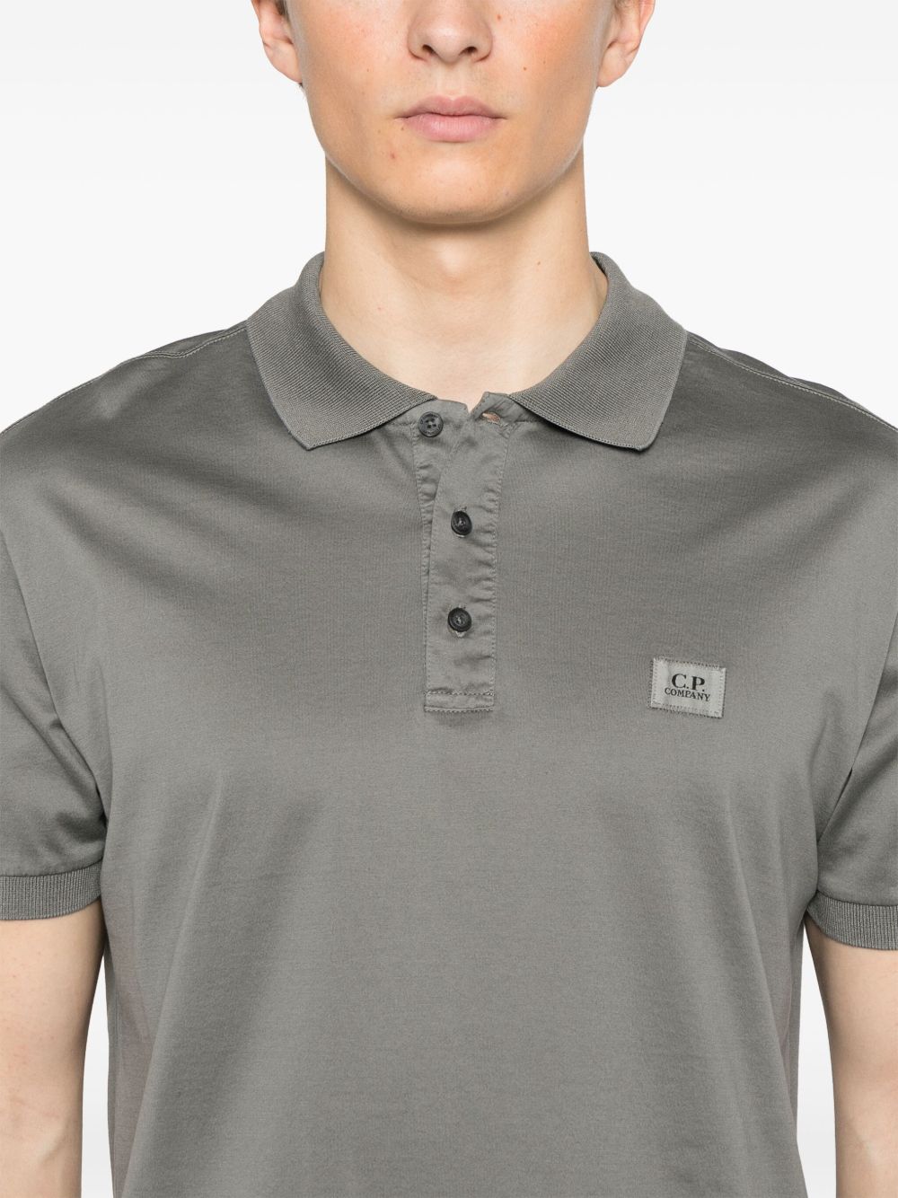 C.P. COMPANY LOGO-PATCH POLO SHIRT