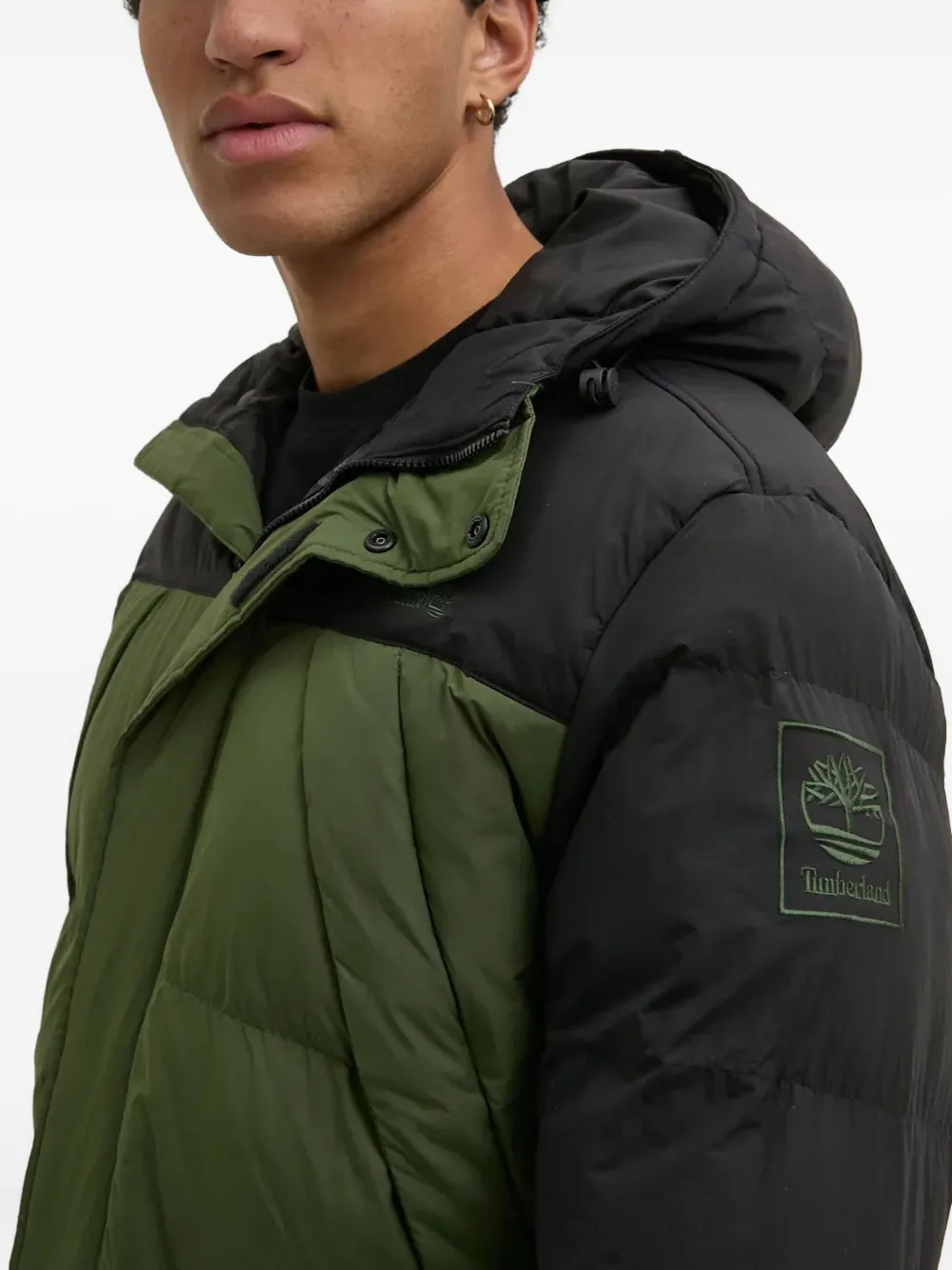 Timberland Waterafstotend gewatteerd jack met capuchon Groen