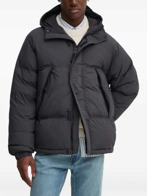 Timberland hooded logo-patch padded jacket