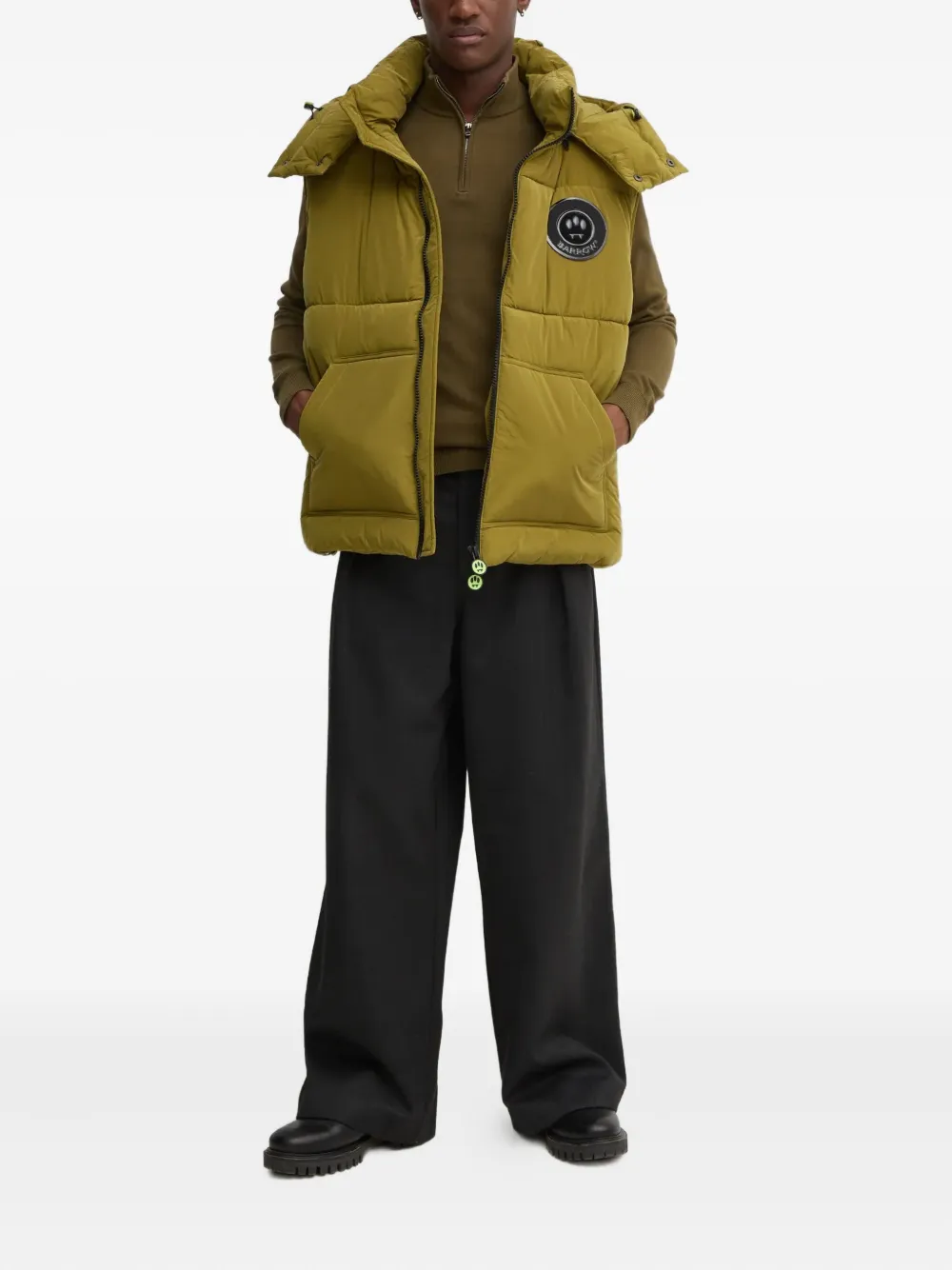 Timberland quater-zip logo sweater - Groen