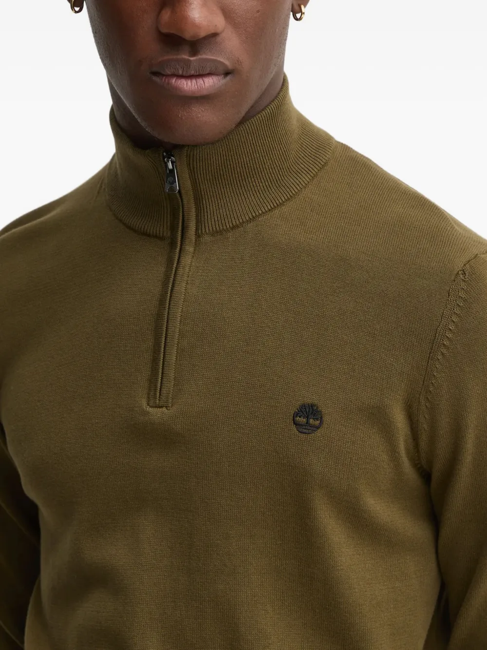 Timberland Trui met logo en rits Groen