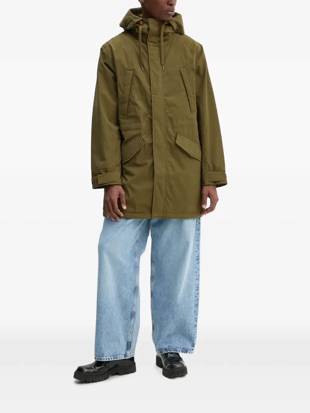 Timberland hooded logo-patch jacket | Military Jackets | Image 2