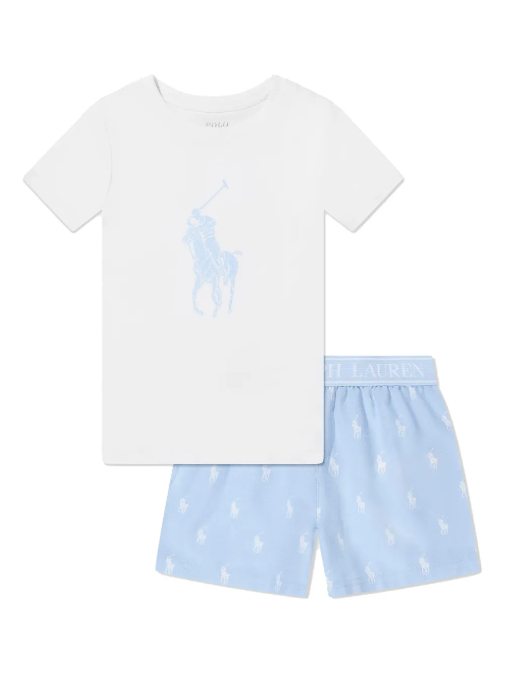 POLO RALPH LAUREN KIDS Pyjama met logoprint Wit