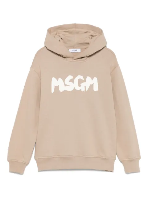 MSGM Kids logo-print hoodie