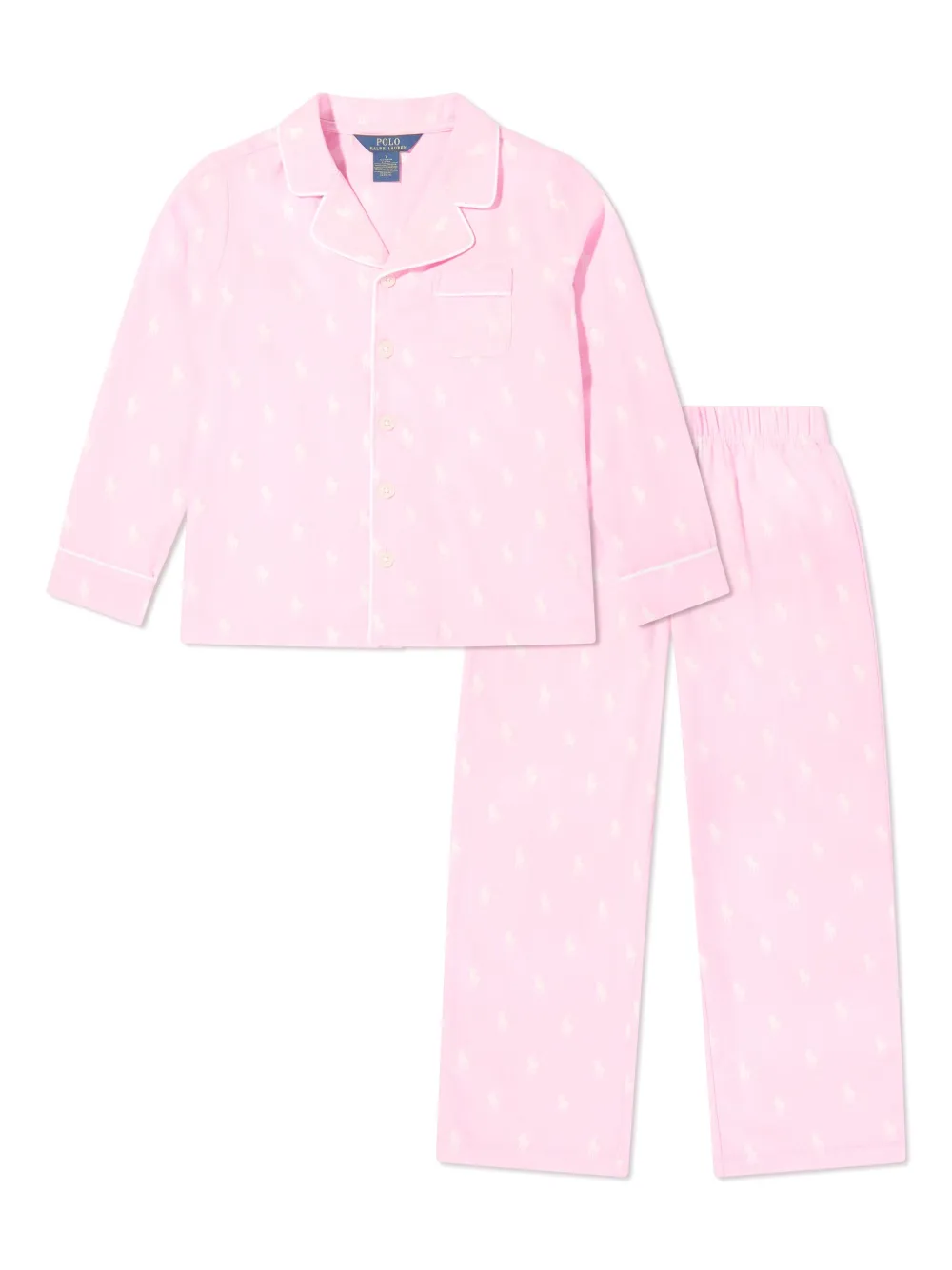 POLO RALPH LAUREN KIDS Pyjama met all-over logoprint Roze