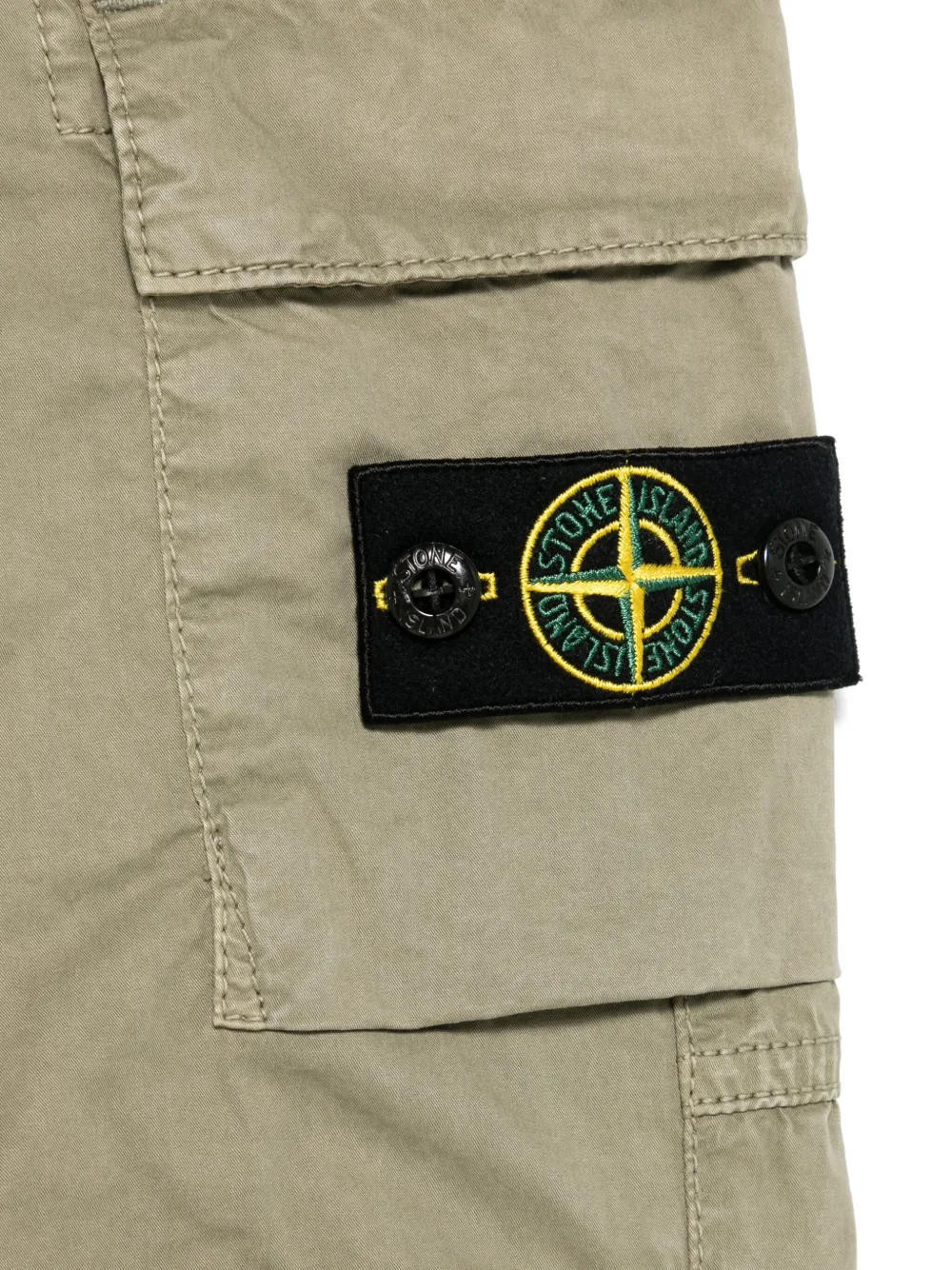 Stone Island Junior Cargo broek met Compass-logopatch Groen