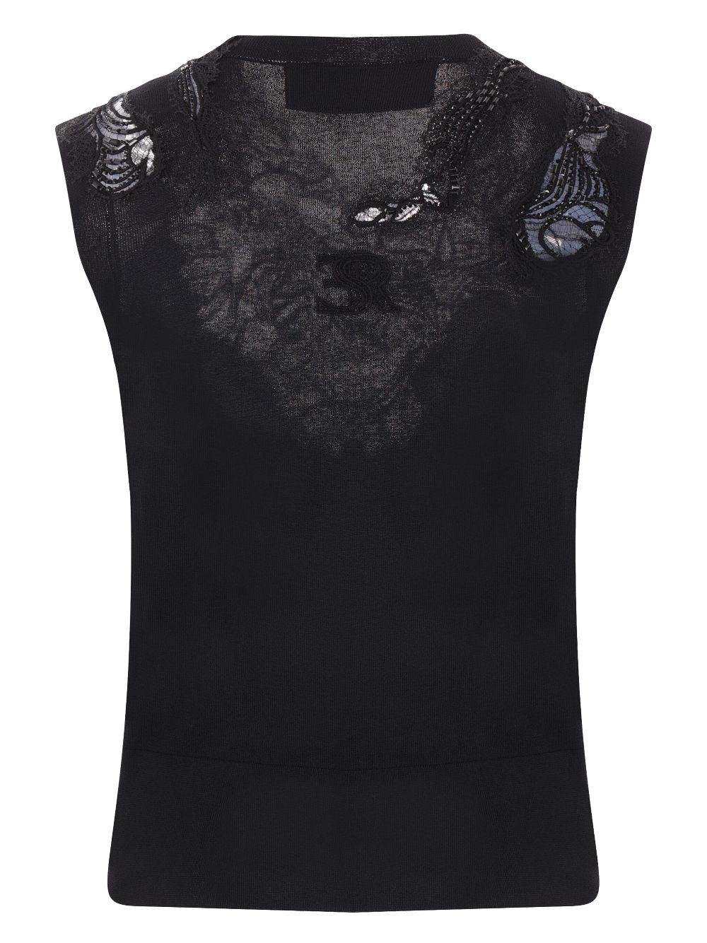 Ermanno Scervino lace-detailed blouse - Zwart