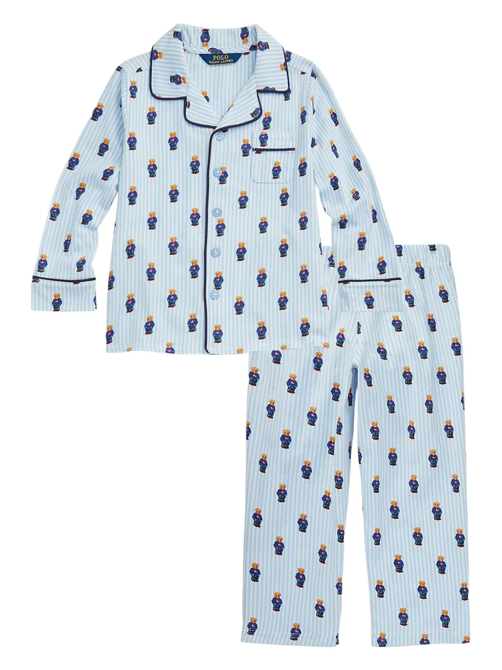 POLO RALPH LAUREN KIDS bear motif pyjama | Blue | Image 1